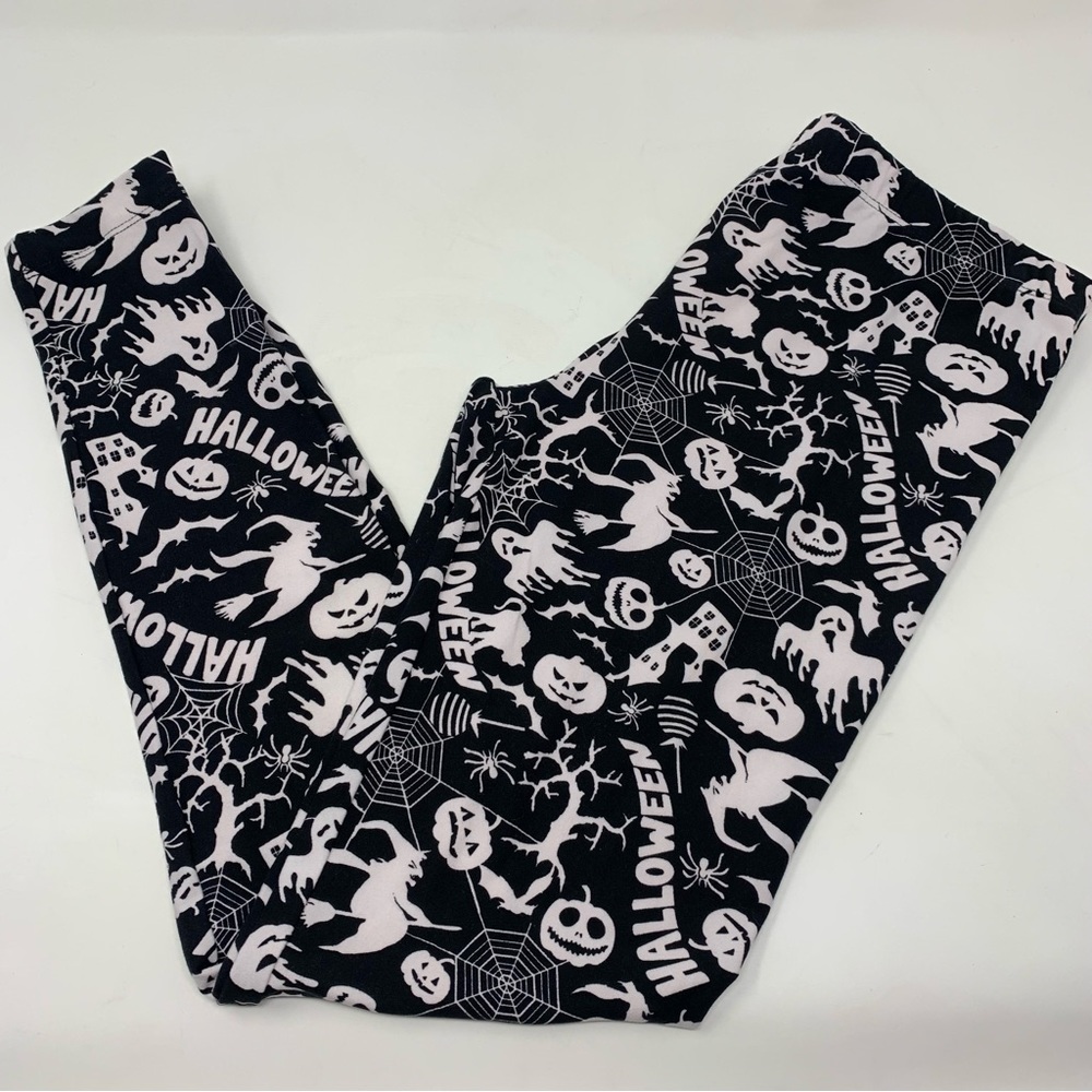 No Boundaries Black and White Halloween Leggings Size M